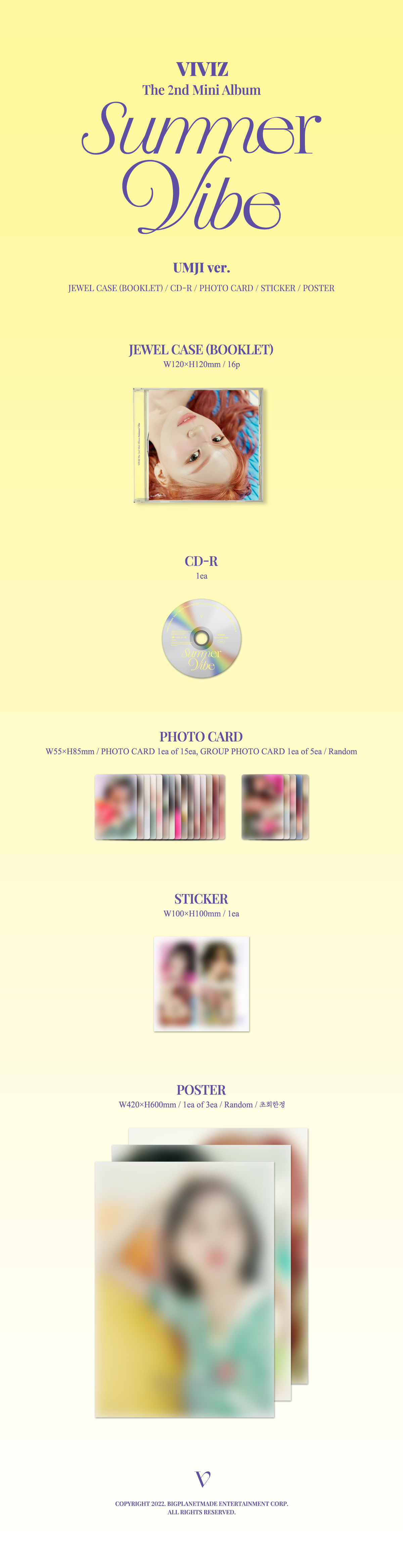 ktown4u.com : VIVIZ - The 2nd Mini Album [Summer Vibe] (Jewel Case